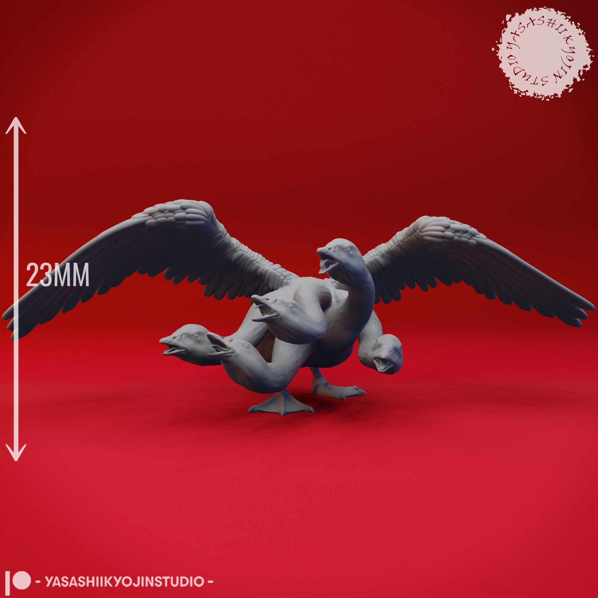 Goose Hydra | TABLETOP SCALE | D&D TTRPG Monster Miniature | Yasashii Kyojin Studio