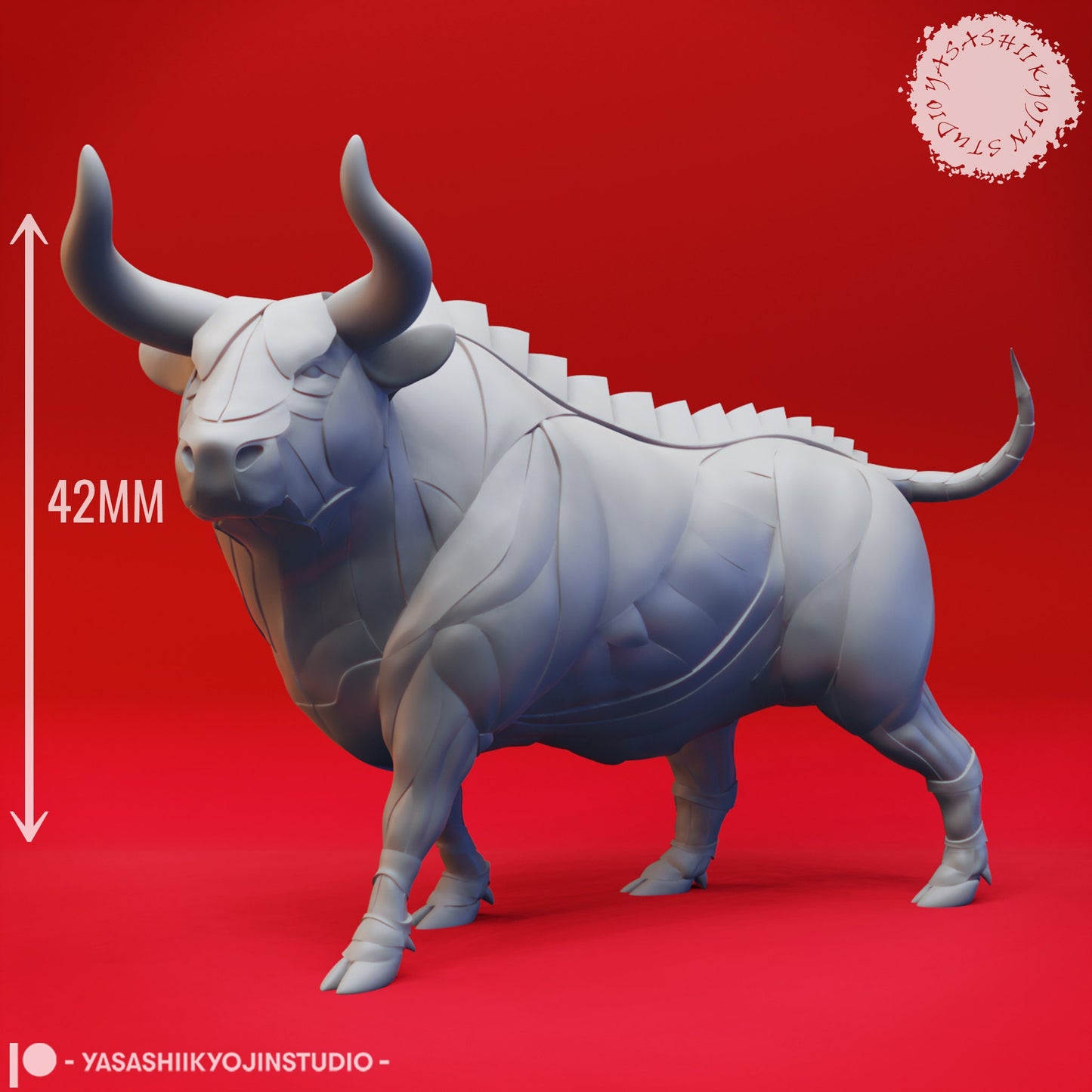 Gorgon, Iron Bull | TABLETOP SCALE | D&D TTRPG Monster Miniature | Yasashii Kyojin Studio