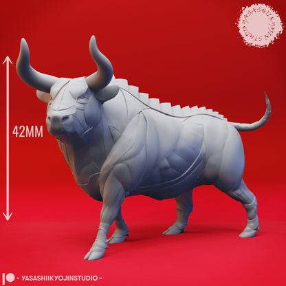 Gorgon, Iron Bull | TABLETOP SCALE | D&D TTRPG Monster Miniature | Yasashii Kyojin Studio