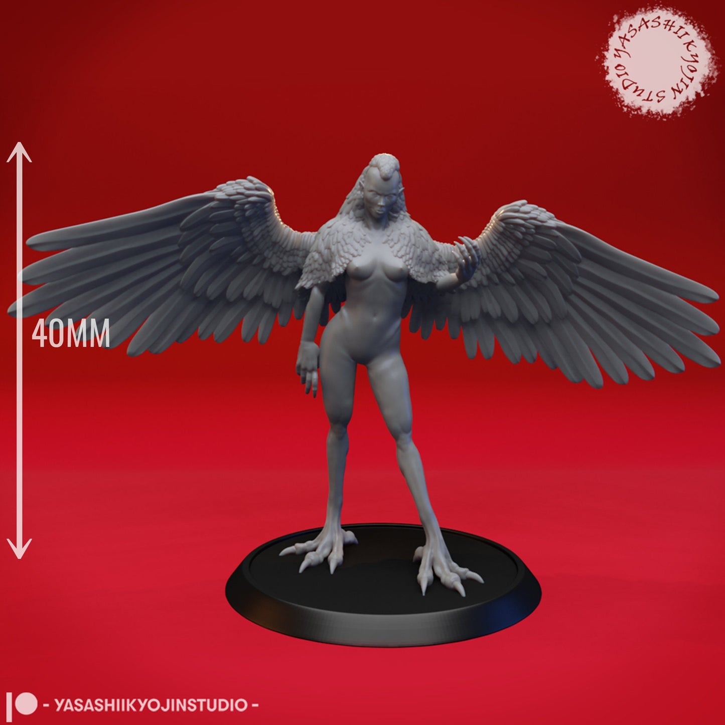 Harpy | TABLETOP SCALE | TTRPG Monster Miniature | Yasashii Kyojin Studio