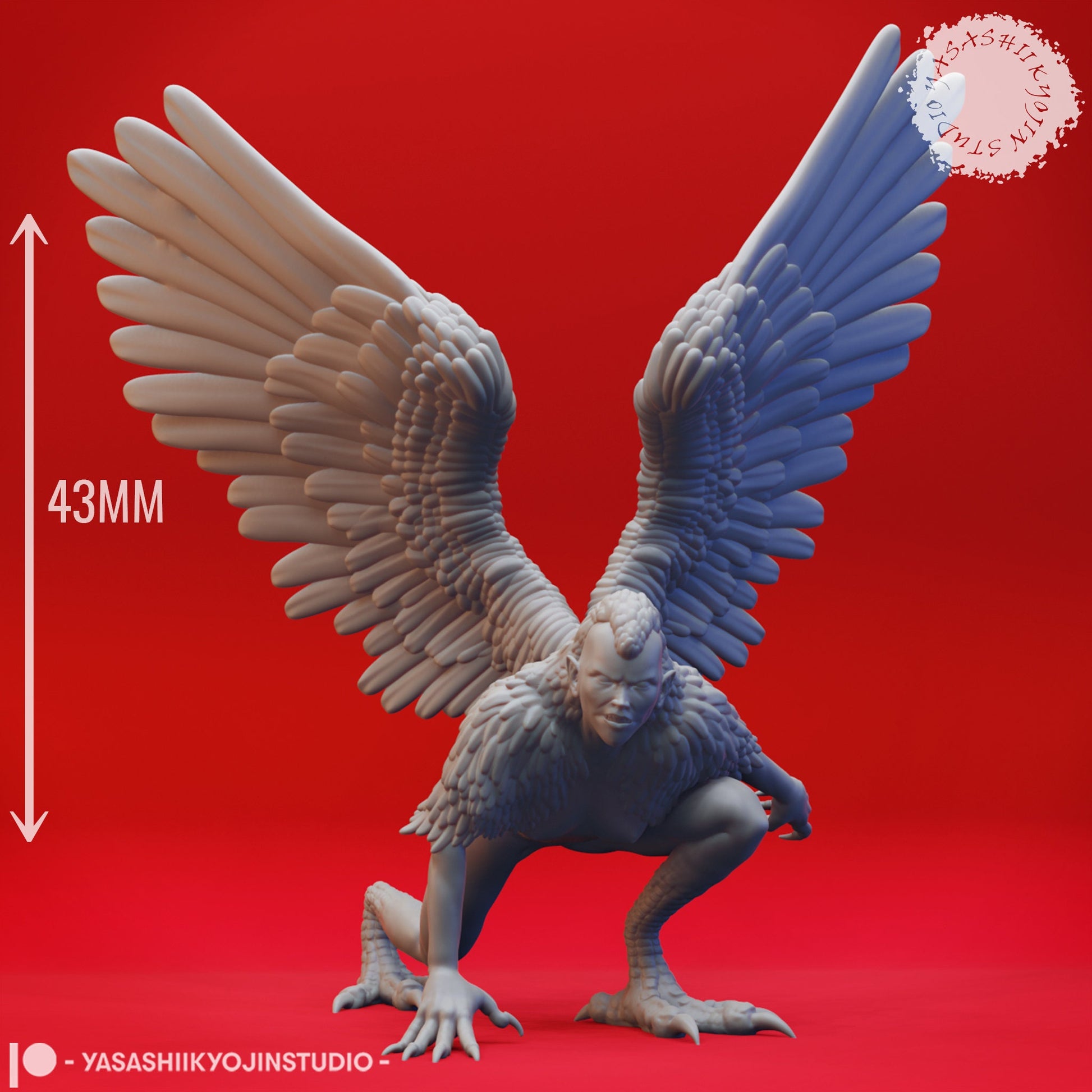 Harpy | TABLETOP SCALE | TTRPG Monster Miniature | Yasashii Kyojin Studio