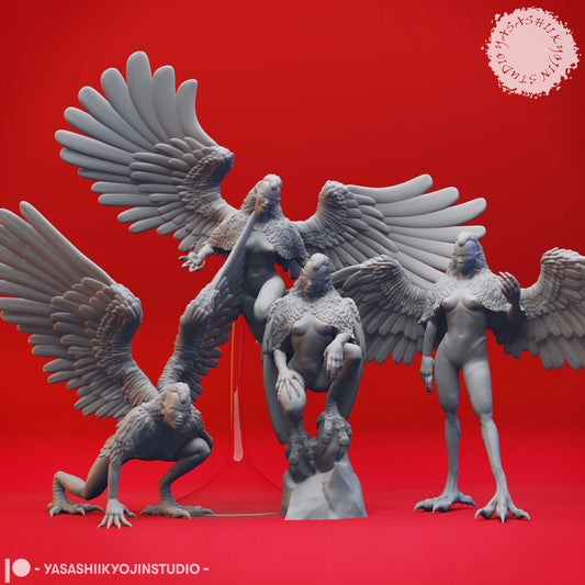 Harpy | TABLETOP SCALE | TTRPG Monster Miniature | Yasashii Kyojin Studio