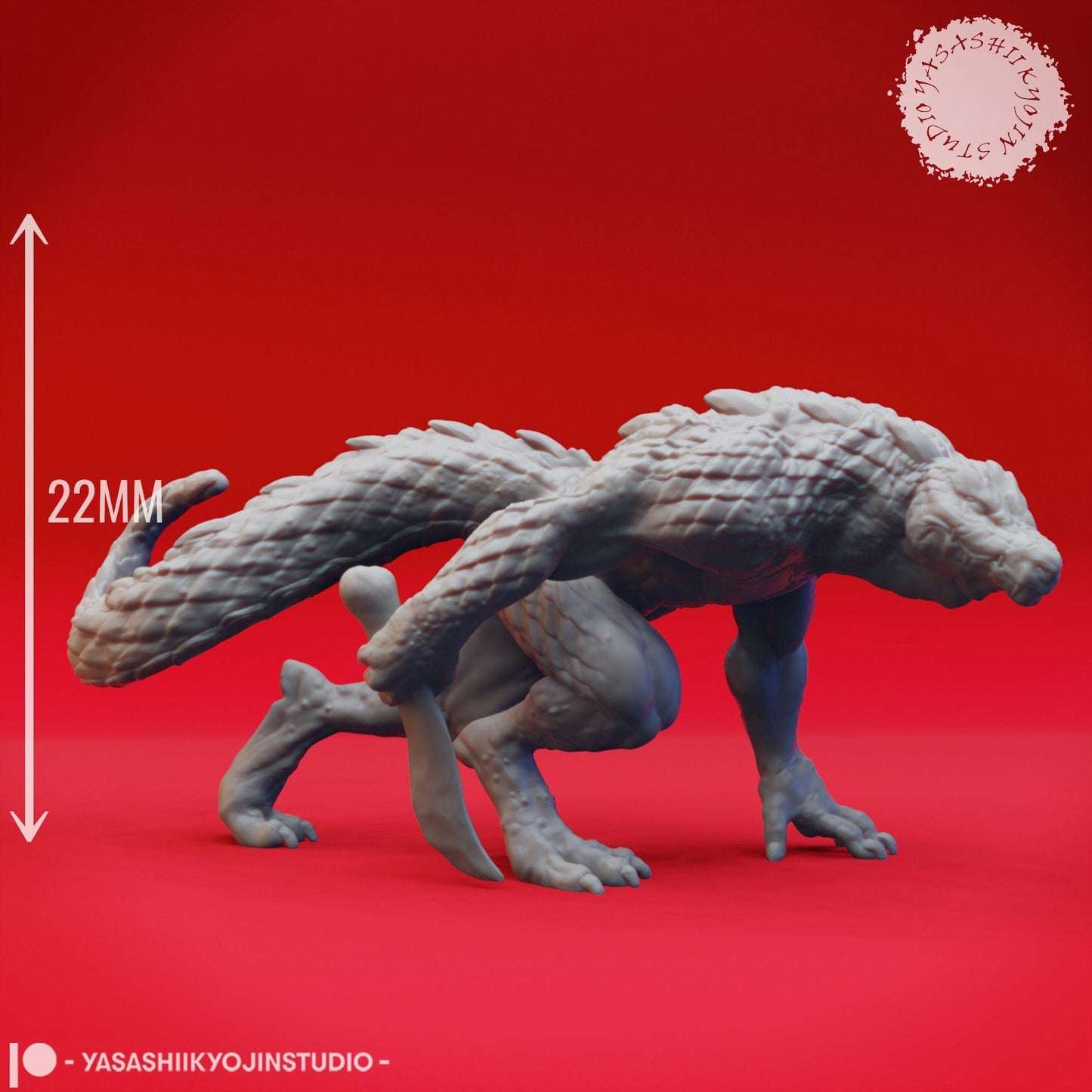 Lizardfolk | TABLETOP SCALE | D&D TTRPG Monster Miniature | Yasashii Kyojin Studio