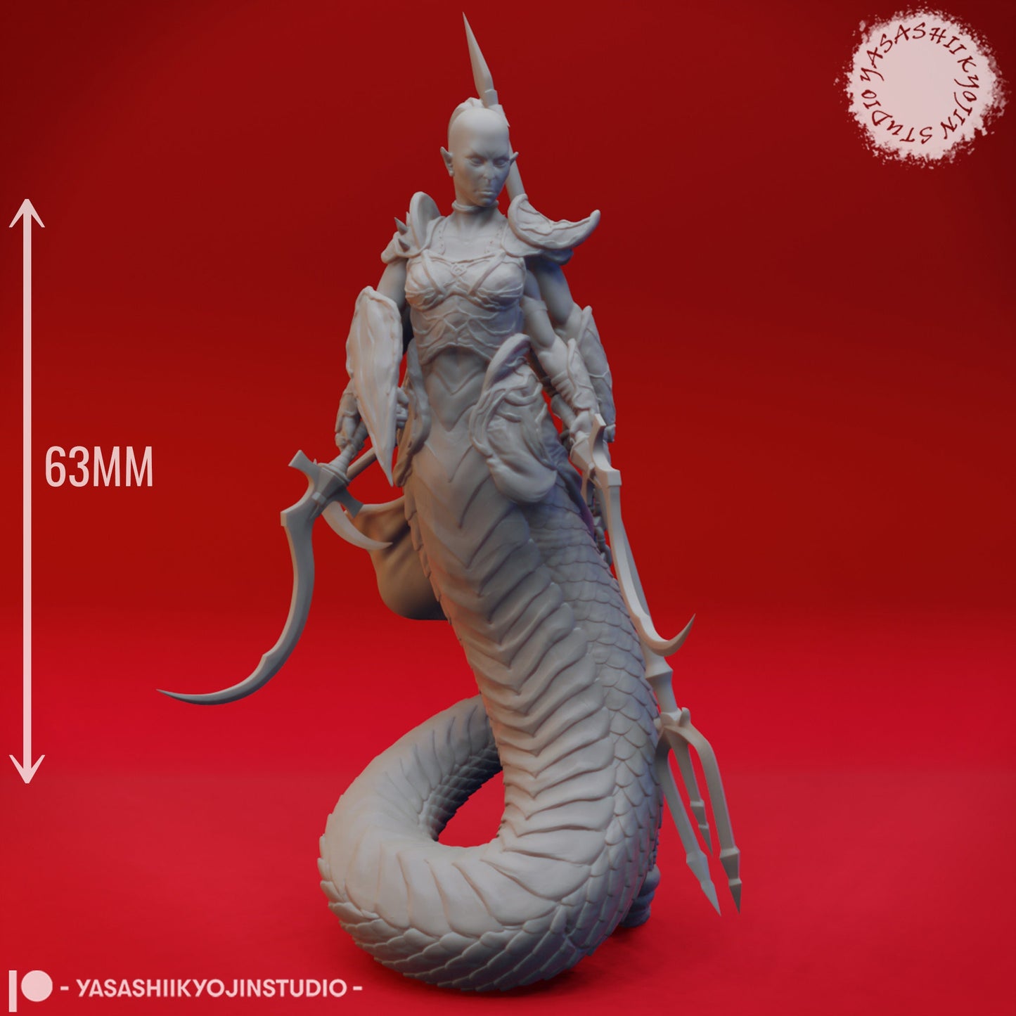 Marilith | TABLETOP SCALE | TTRPG Monster Miniature | Yasashii Kyojin Studio