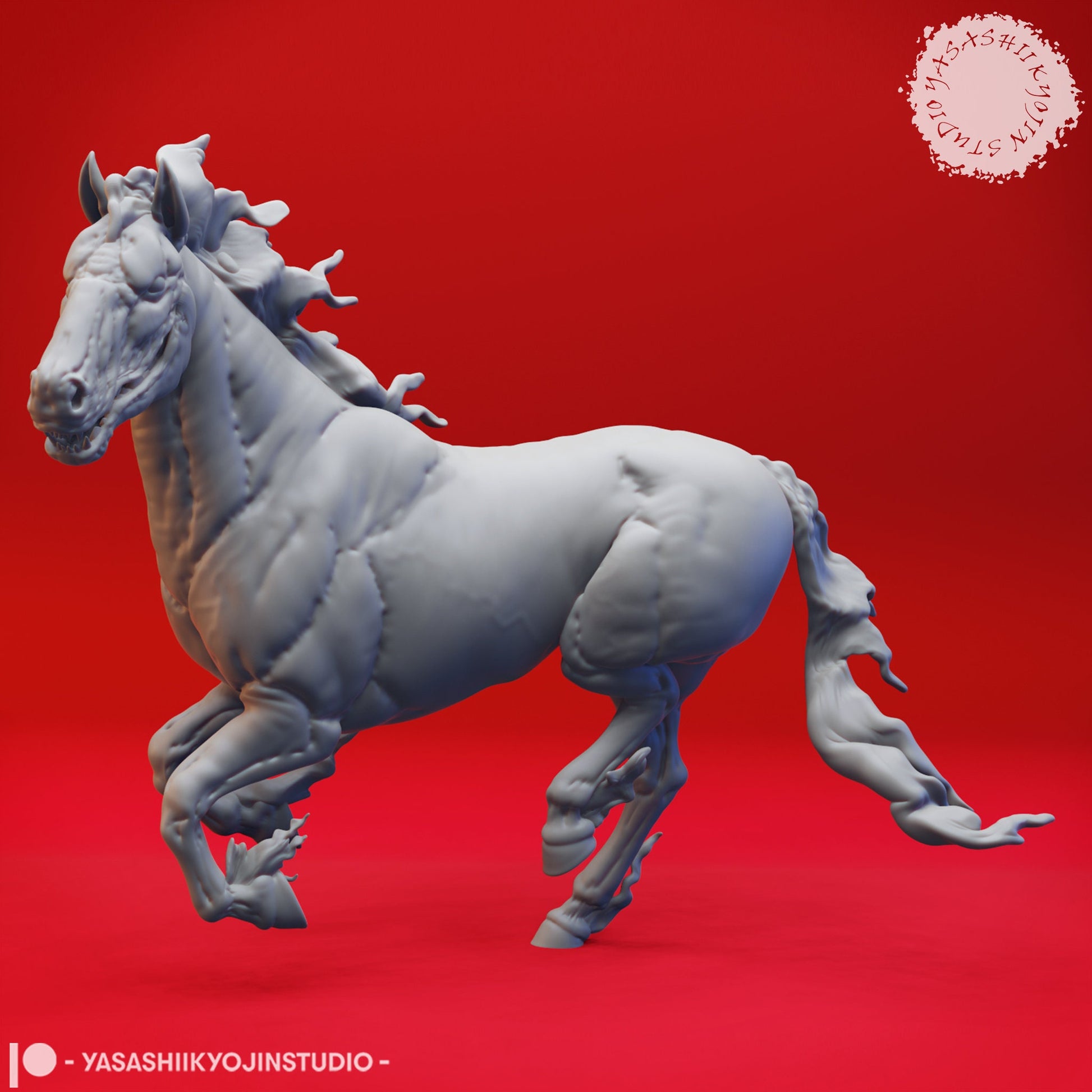 Nightmare | TABLETOP SCALE | TTRPG Monster Miniature | Yasashii Kyojin Studio