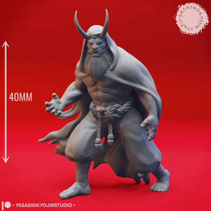 Oni | TTRPG Monster Miniature | Yasashii Kyojin Studio | Unpainted, Unplated Resin 8k