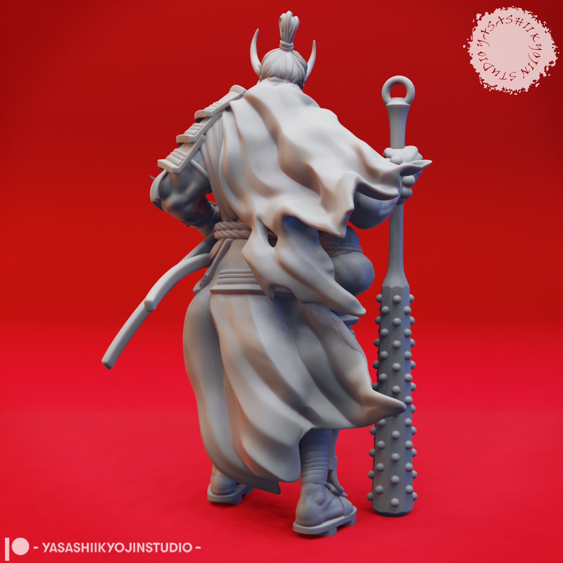 Oni | TTRPG Monster Miniature | Yasashii Kyojin Studio | Unpainted, Unplated Resin 8k