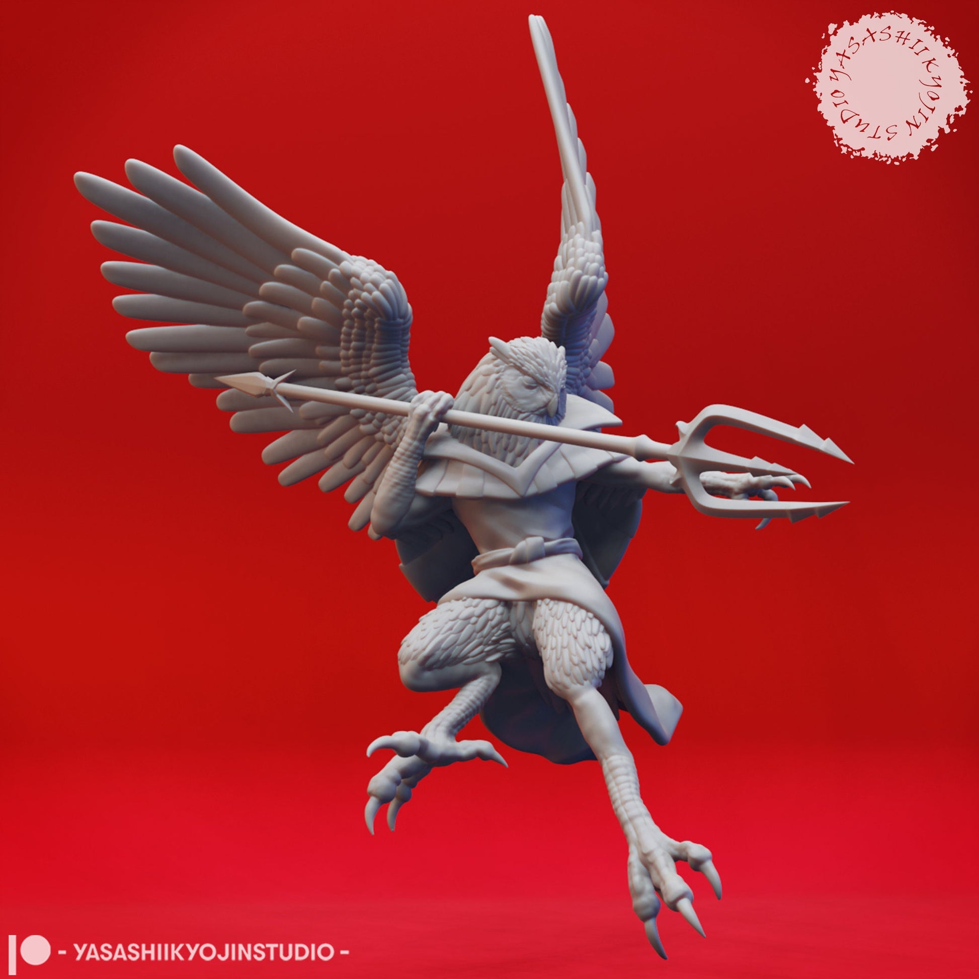 Owlin | TABLETOP SCALE | D&D TTRPG Monster Miniature | Yasashii Kyojin Studio | Unpainted, Unplated Resin 8k