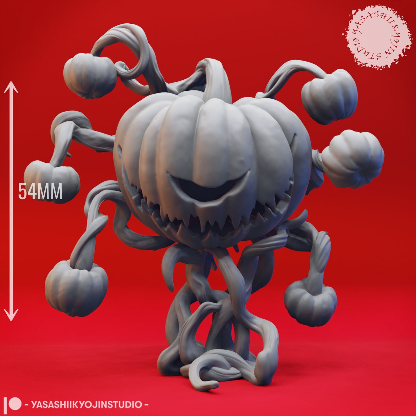 Pumpkin Eye Tyrant, Halloween Monster | TABLETOP SCALE | D&D TTRPG Monster Miniature | Yasashii Kyojin Studio