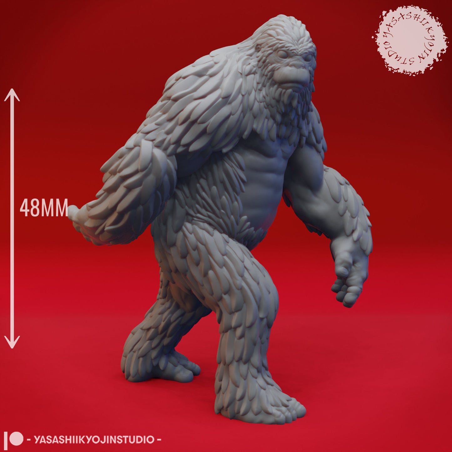Sasquatch | TABLETOP SCALE | D&D TTRPG Monster Miniature | Yasashii Kyojin Studio
