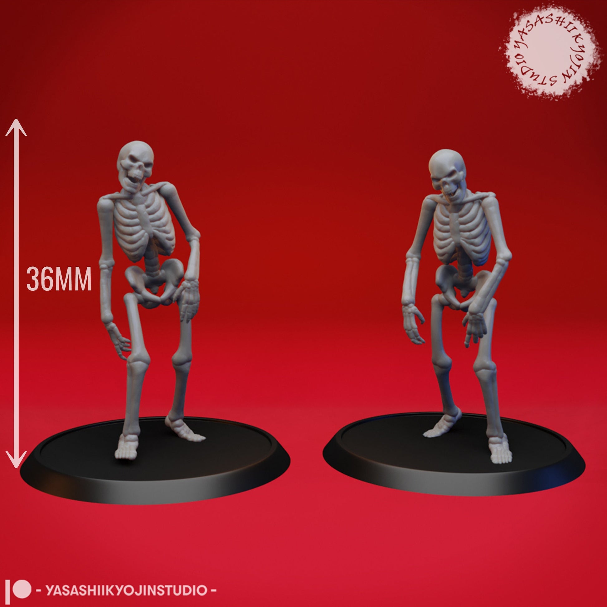 Skeletons | TABLETOP SCALE | D&D TTRPG Monster Miniature | Yasashii Kyojin Studio