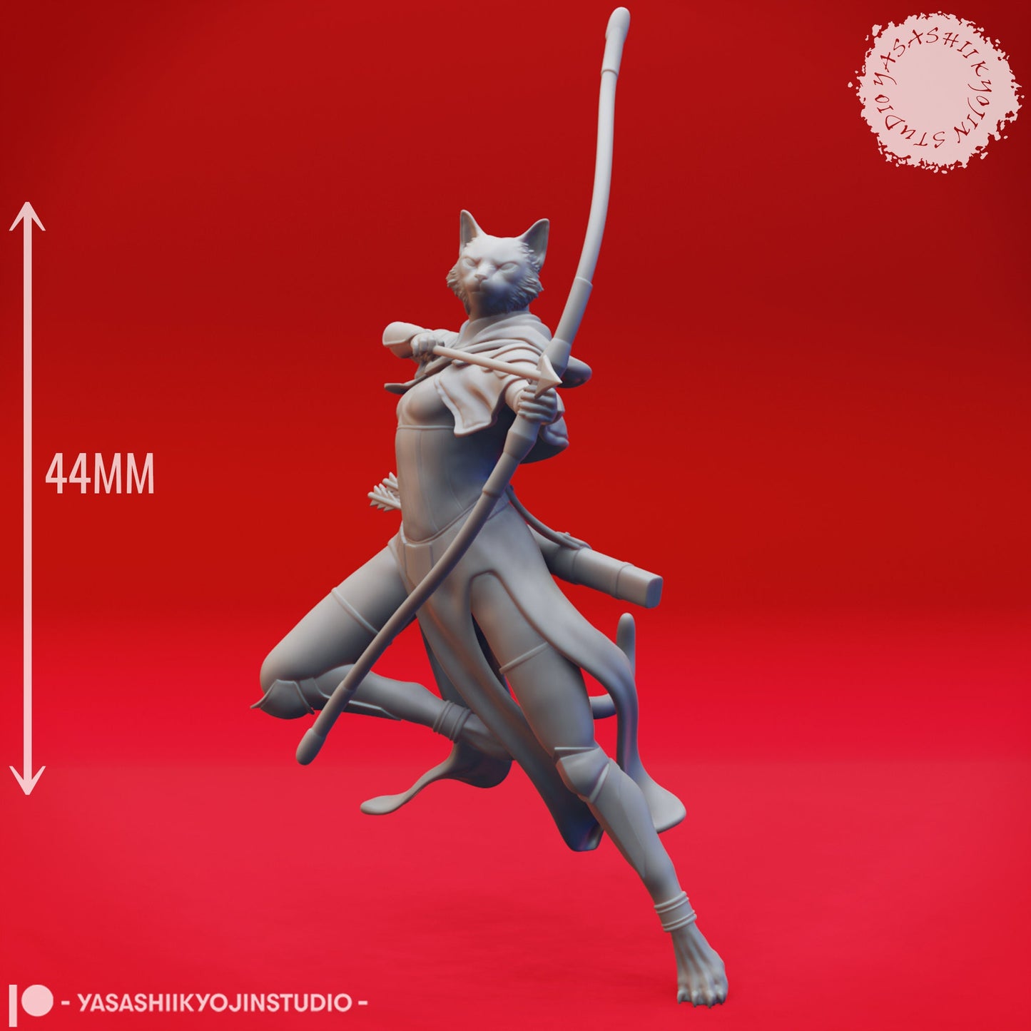 Tabaxi | TTRPG Monster Miniature | Yasashii Kyojin Studio | Unpainted, Unplated Resin 8k