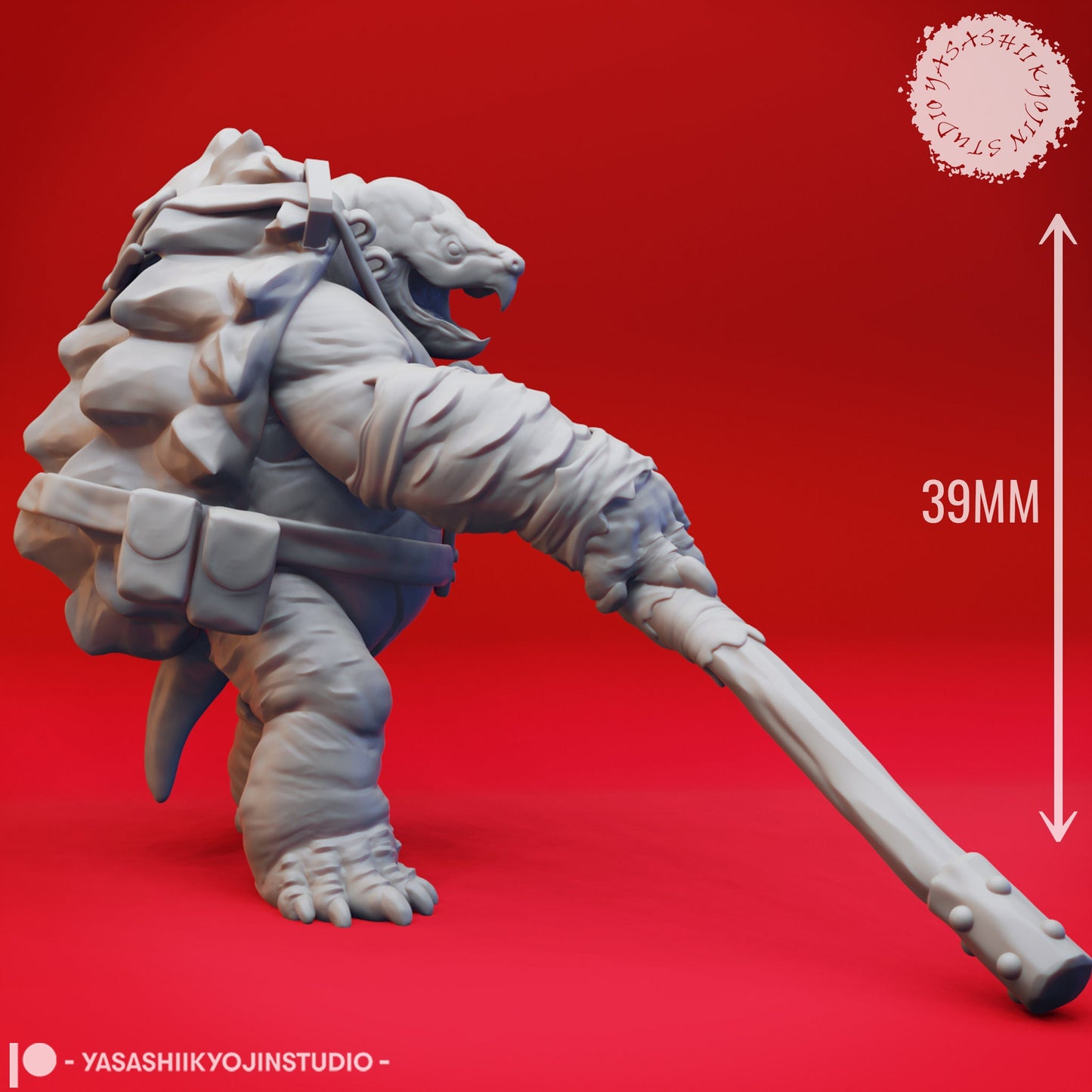 Tortle | TTRPG Monster Miniature | Yasashii Kyojin Studio | Unpainted, Unplated Resin 8k