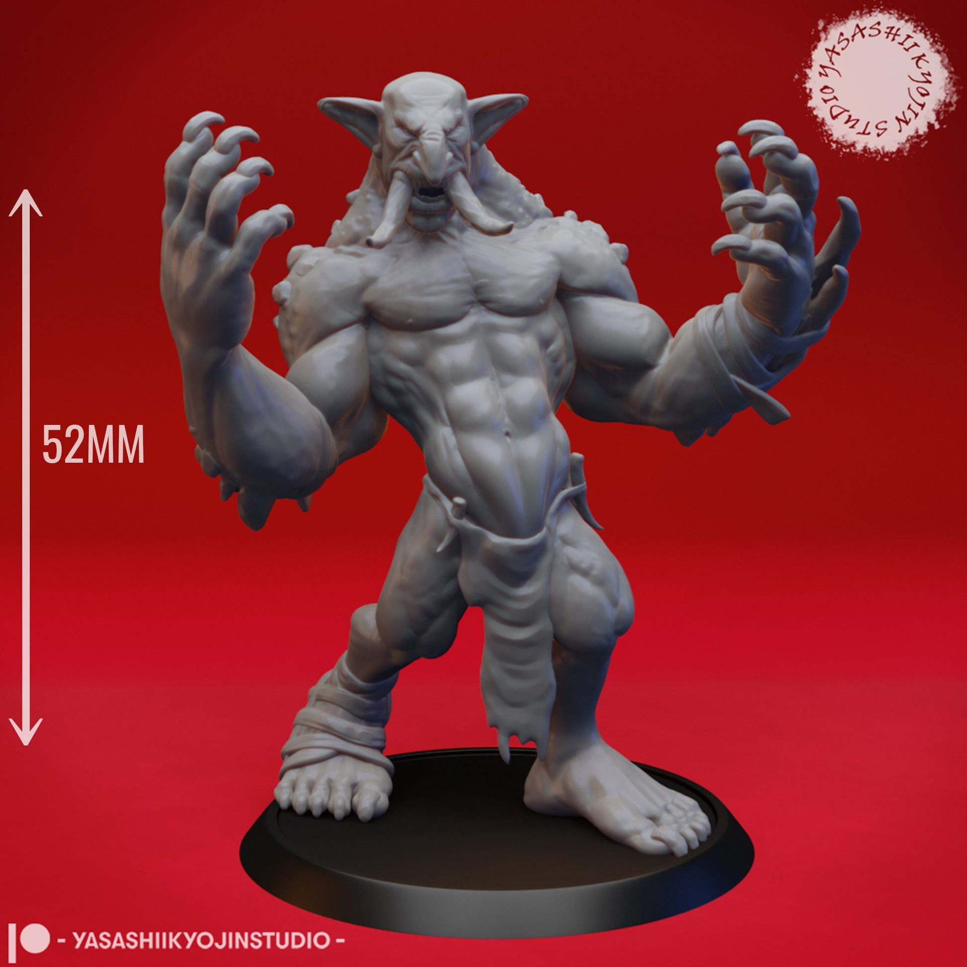 Troll | TABLETOP SCALE | D&D TTRPG Monster Miniature | Yasashii Kyojin Studio