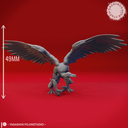 Vrock | TABLETOP SCALE | D&D TTRPG Monster Miniature | Yasashii Kyojin Studio