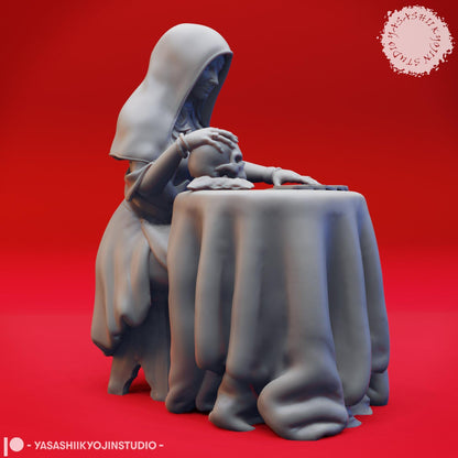 Fortune Teller | TABLETOP SCALE | TTRPG Monster Miniature | Yasashii Kyojin Studio