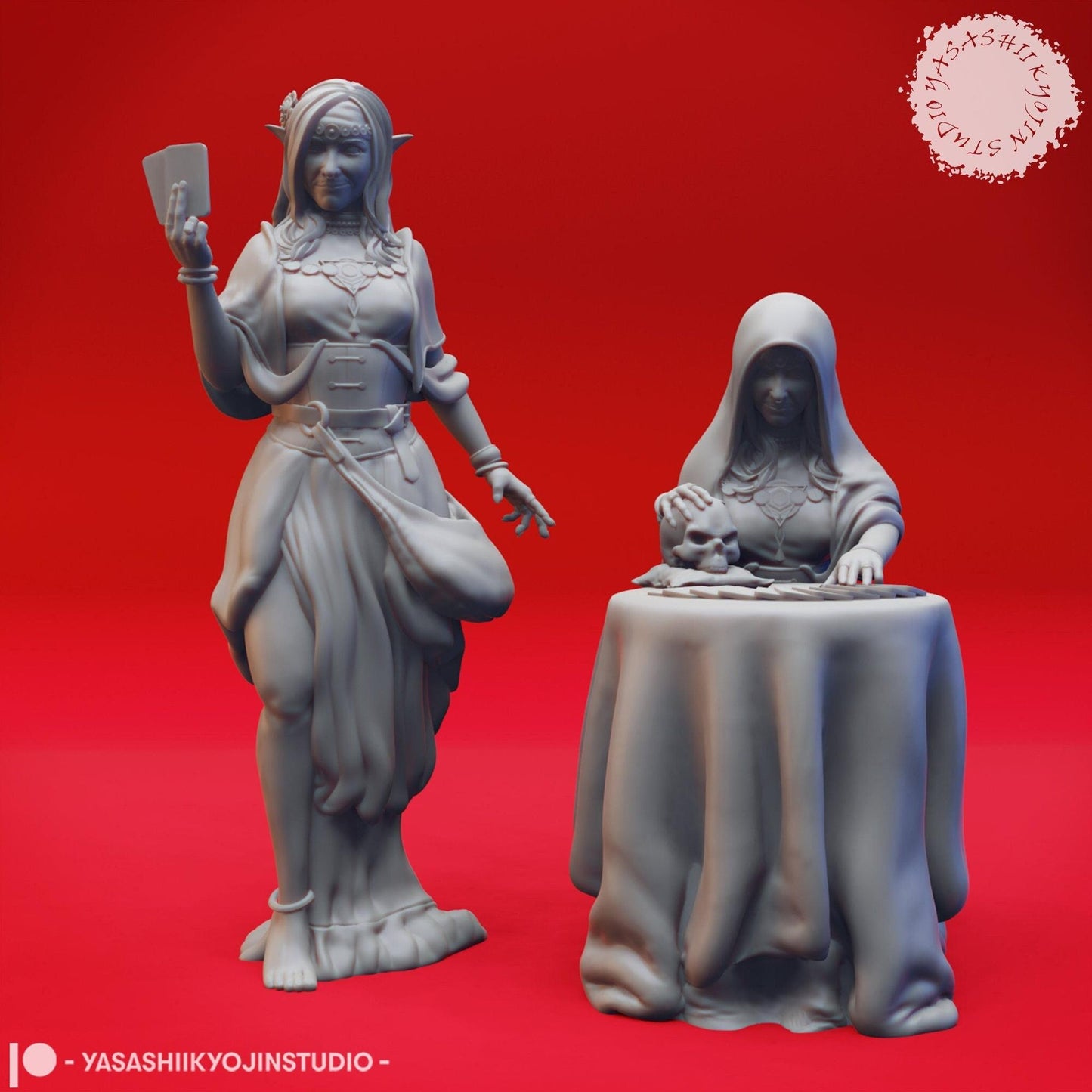 Fortune Teller | TABLETOP SCALE | TTRPG Monster Miniature | Yasashii Kyojin Studio