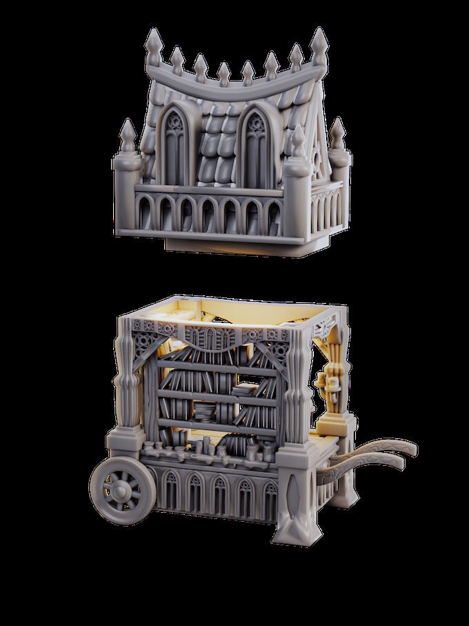 Moving Library, Wandering Market | TTRPG Miniature | Laura Bäcker
