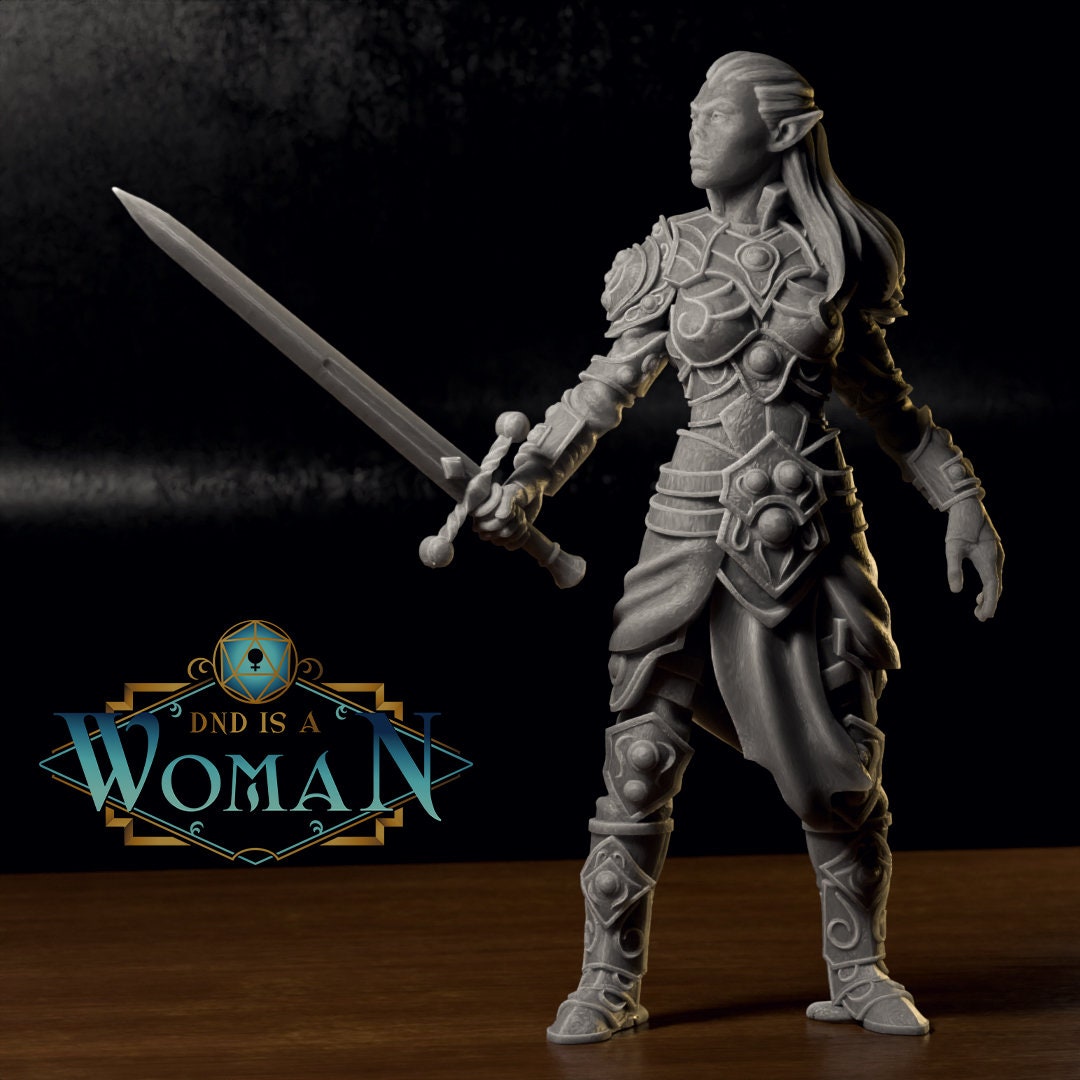 Gith Warlock | D&D TTRPG Miniature | DnD Is A Woman | NO BASE