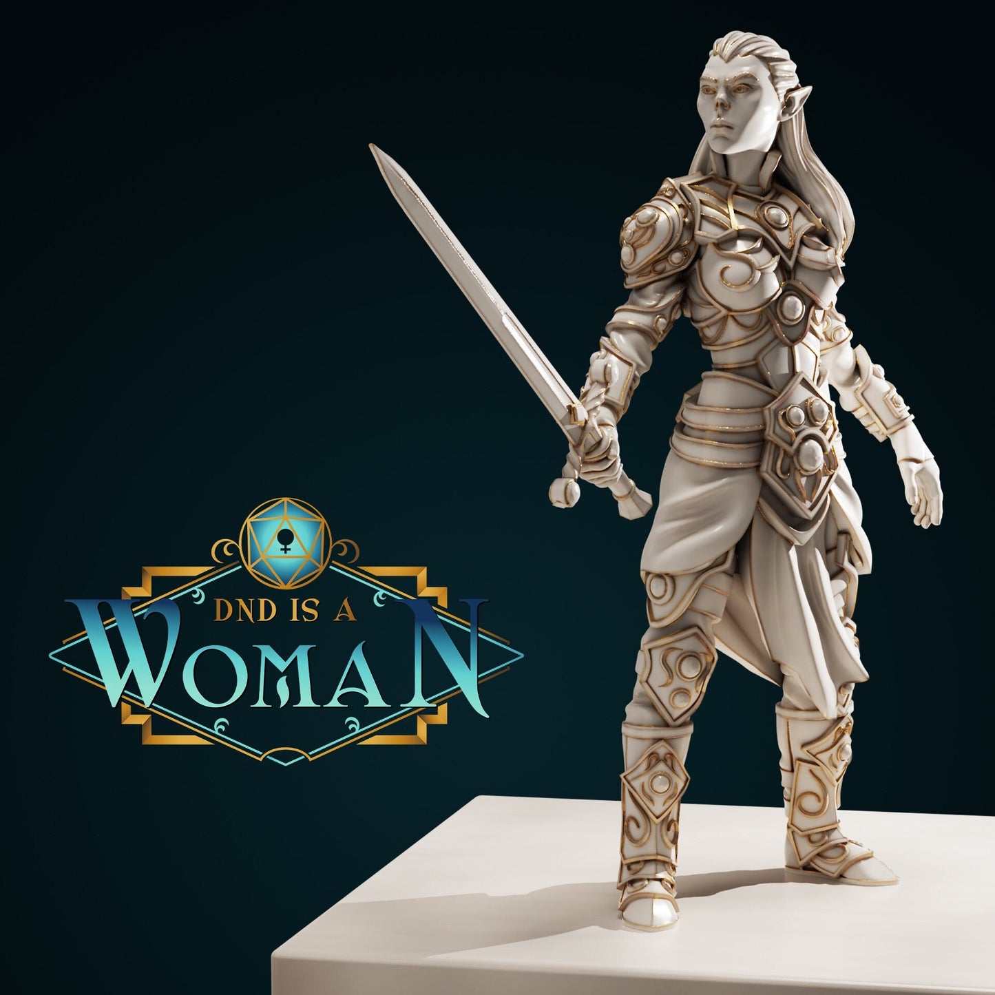 Gith Warlock | D&D TTRPG Miniature | DnD Is A Woman | NO BASE