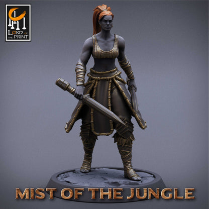 Amazon Heavy Dagger | Amazon, Mist of the Jungle | TABLETOP SCALE | D&D TTRPG Miniature | Rescale Miniatures