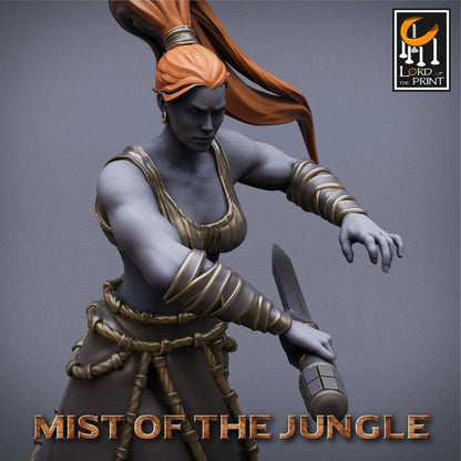 Amazon Heavy Dagger | Amazon, Mist of the Jungle | TABLETOP SCALE | D&D TTRPG Miniature | Rescale Miniatures