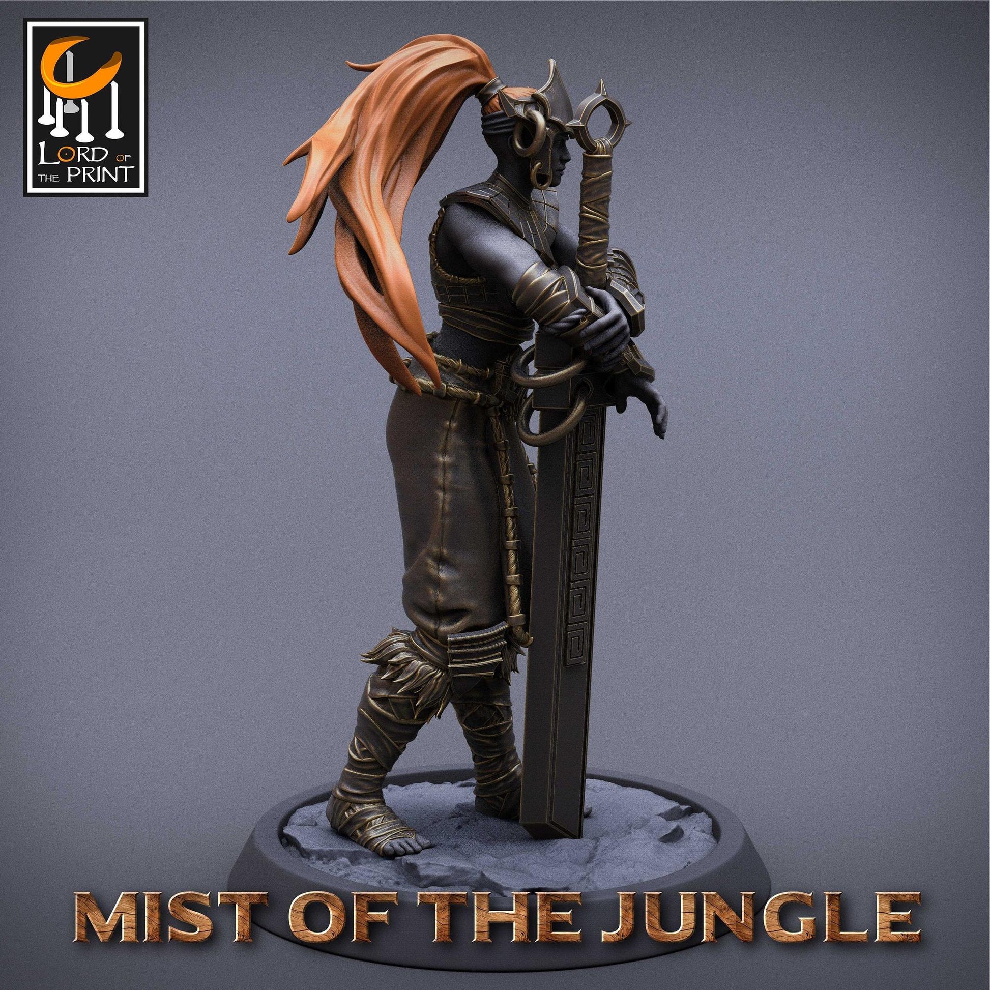 Amazon Heavy Greatsword | Amazon, Mist of the Jungle | TABLETOP SCALE | D&D TTRPG Miniature | Rescale Miniatures