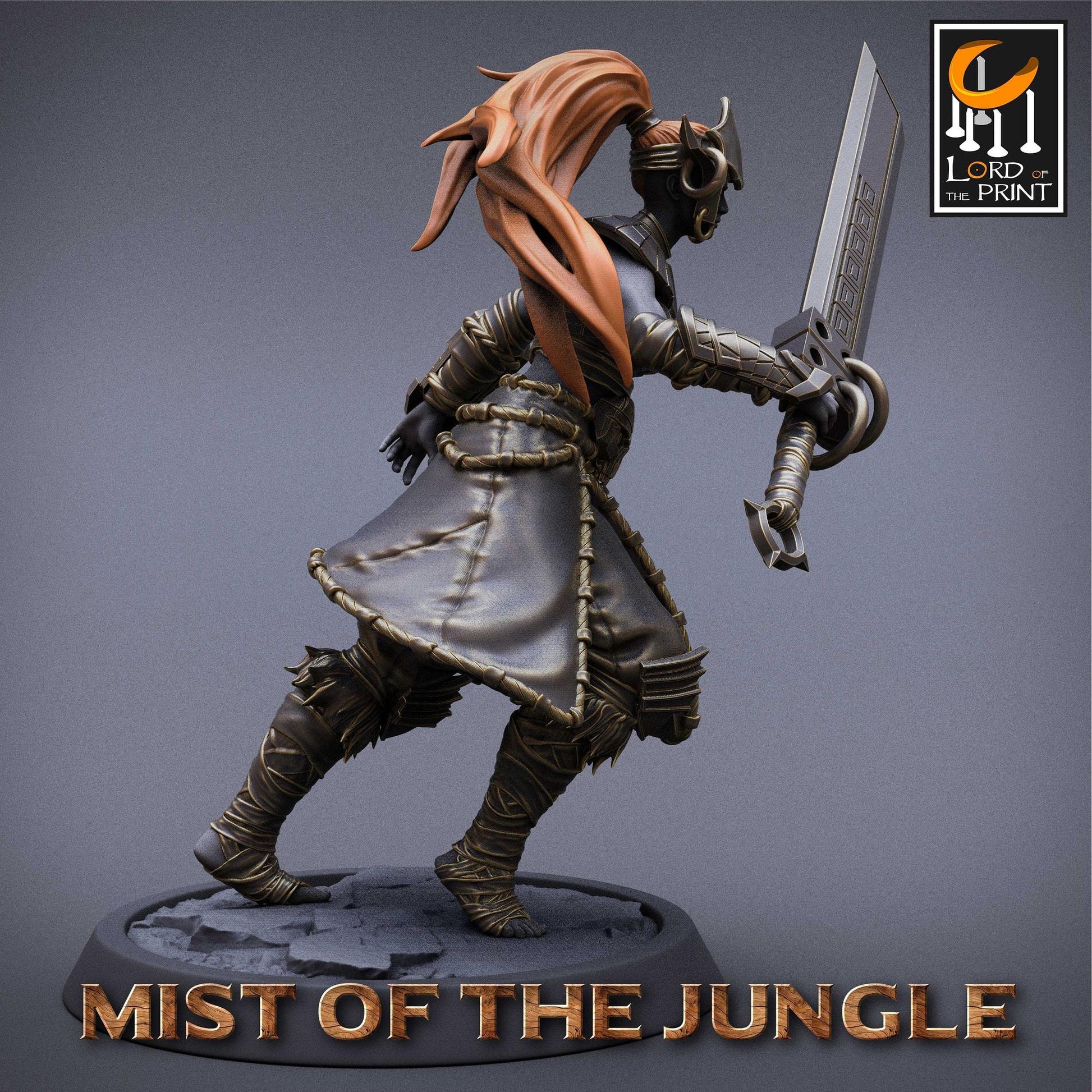 Amazon Heavy Greatsword | Amazon, Mist of the Jungle | TABLETOP SCALE | D&D TTRPG Miniature | Rescale Miniatures