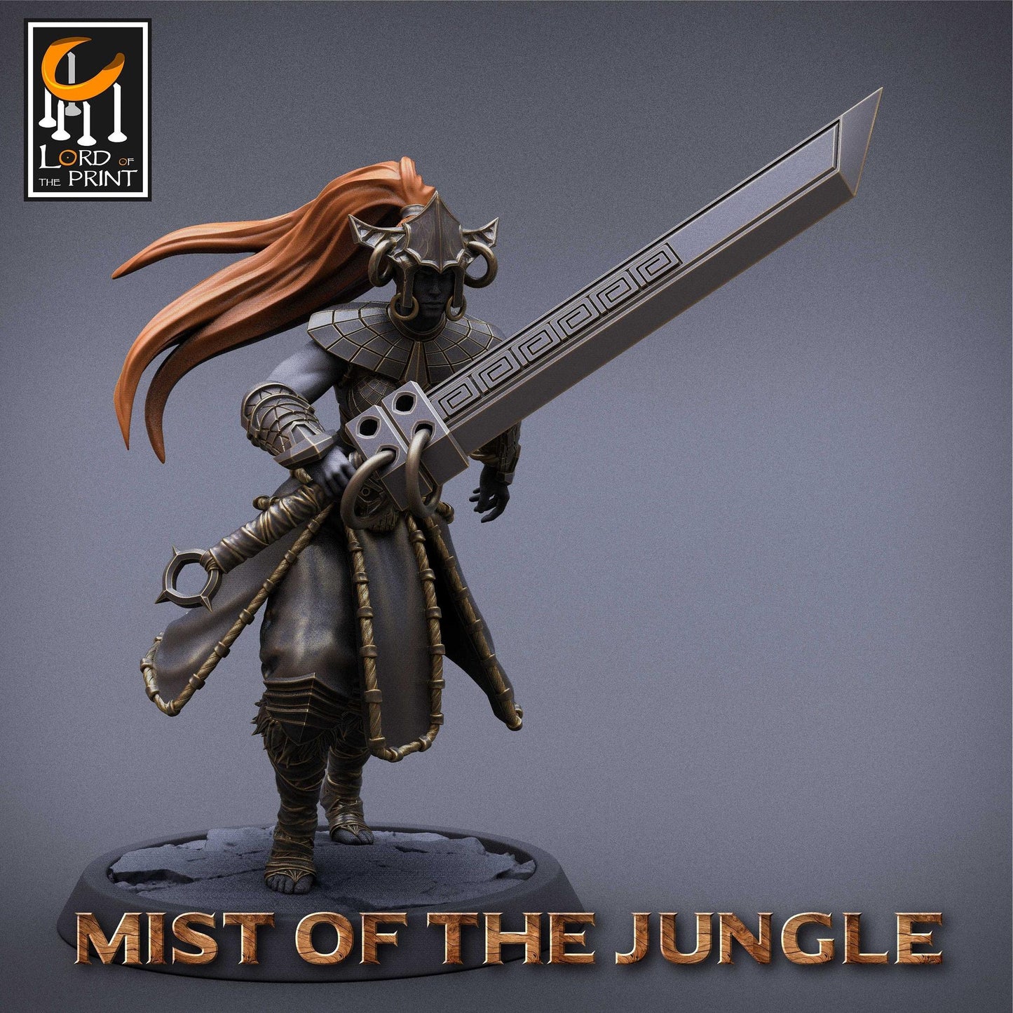 Amazon Heavy Greatsword | Amazon, Mist of the Jungle | TABLETOP SCALE | D&D TTRPG Miniature | Rescale Miniatures