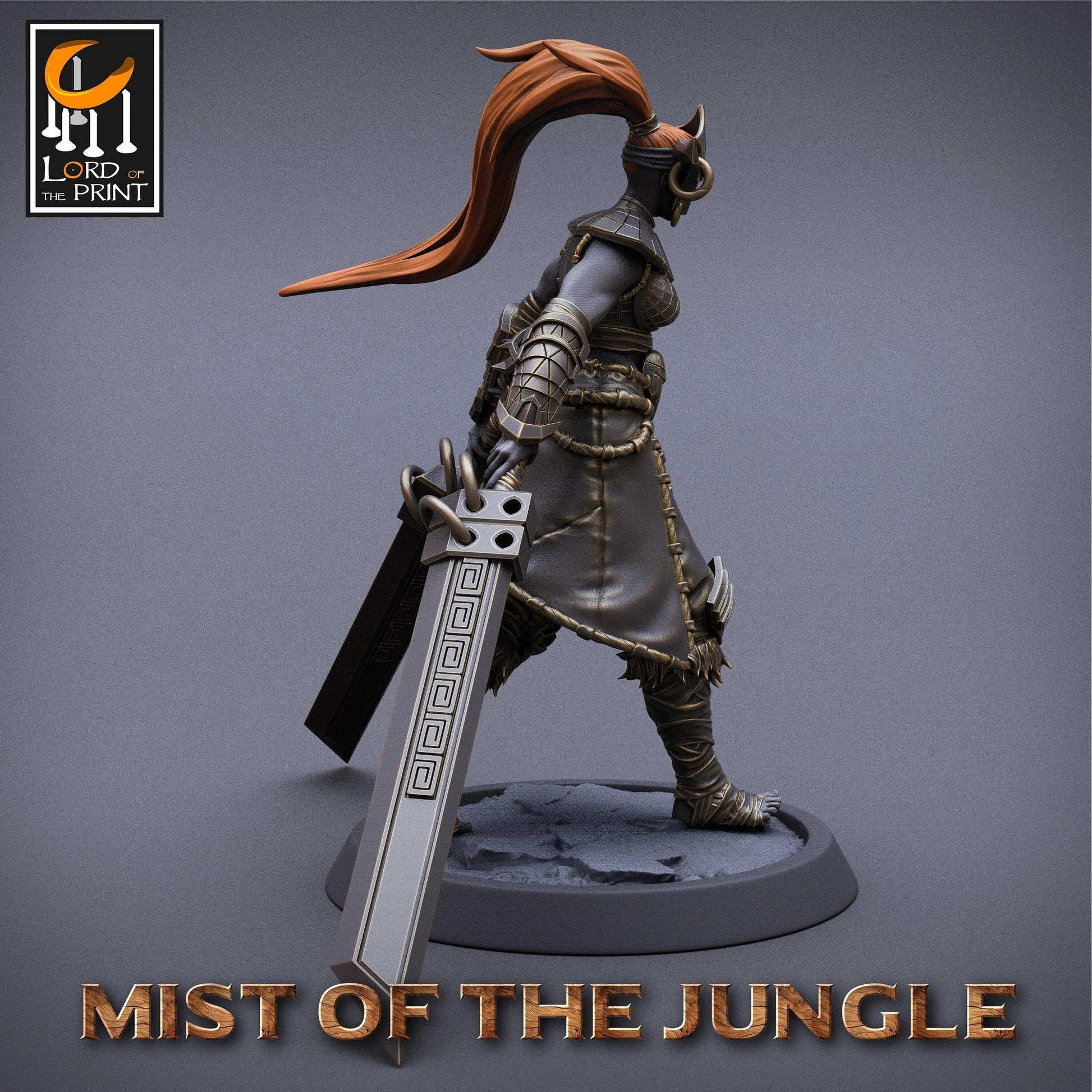 Amazon Heavy Greatsword | Amazon, Mist of the Jungle | TABLETOP SCALE | D&D TTRPG Miniature | Rescale Miniatures