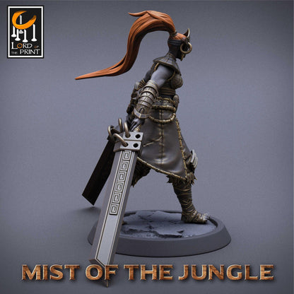 Amazon Heavy Greatsword | Amazon, Mist of the Jungle | TABLETOP SCALE | D&D TTRPG Miniature | Rescale Miniatures