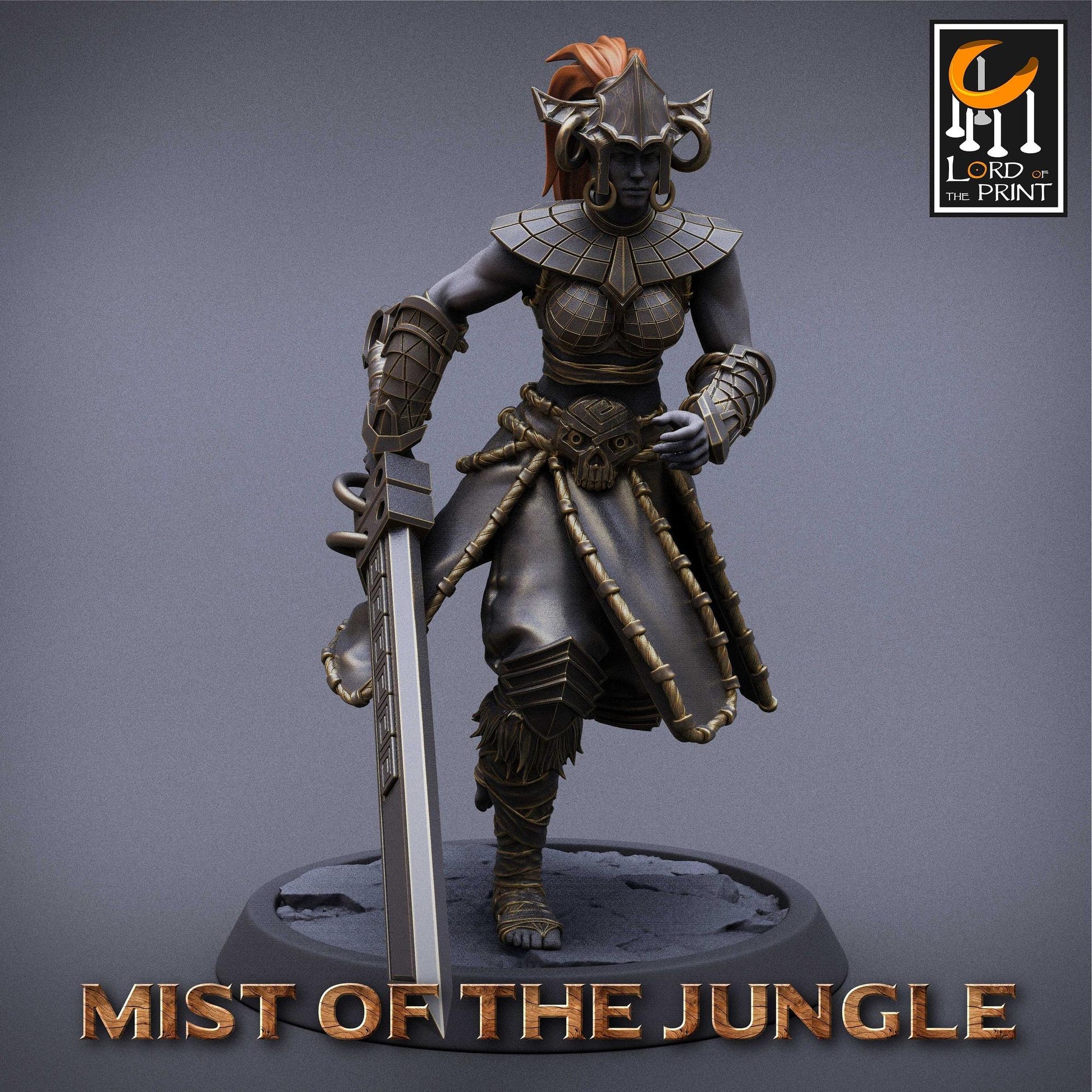 Amazon Heavy Greatsword | Amazon, Mist of the Jungle | TABLETOP SCALE | D&D TTRPG Miniature | Rescale Miniatures