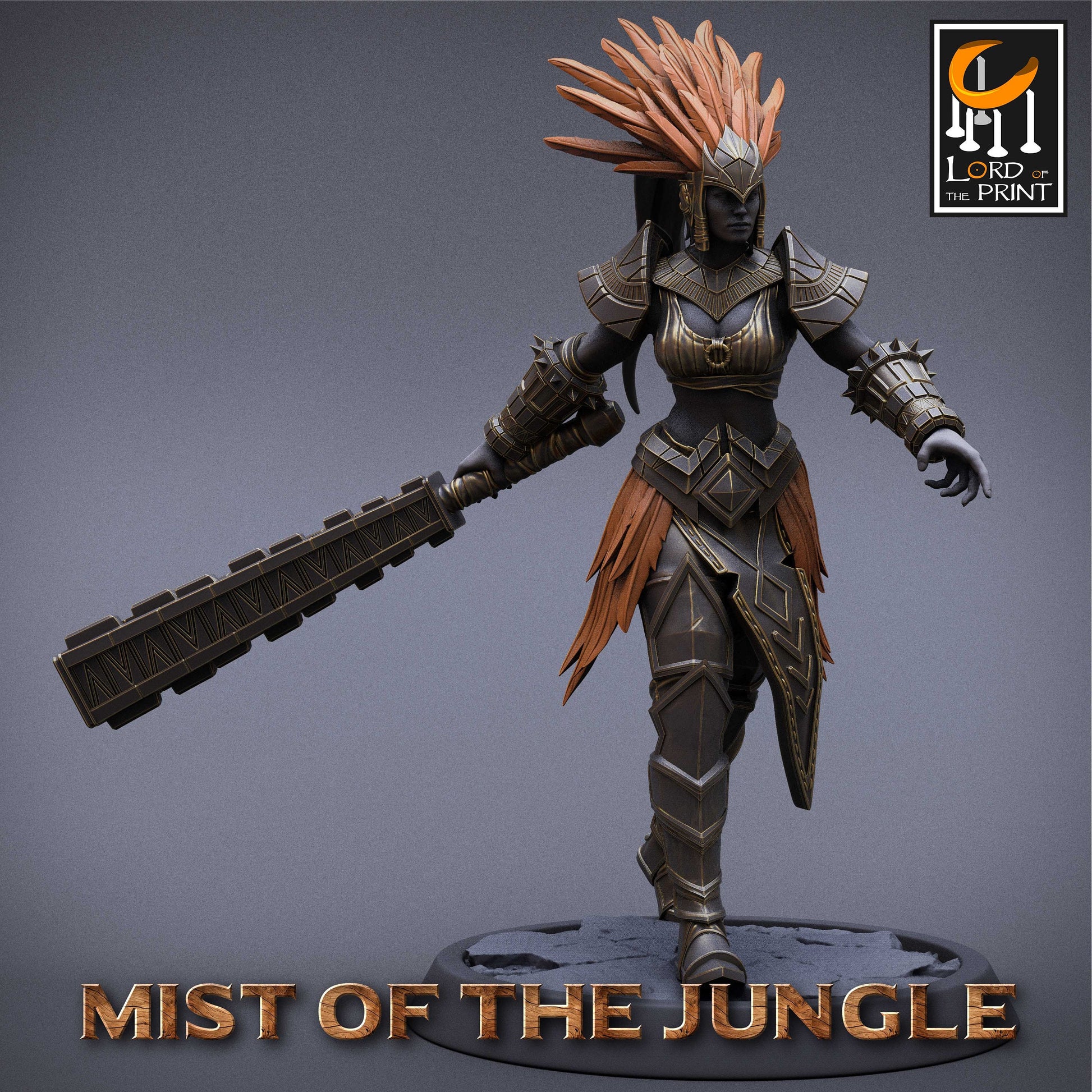 Amazon Heavy Mace | Amazon, Mist of the Jungle | TABLETOP SCALE | D&D TTRPG Miniature | Rescale Miniatures