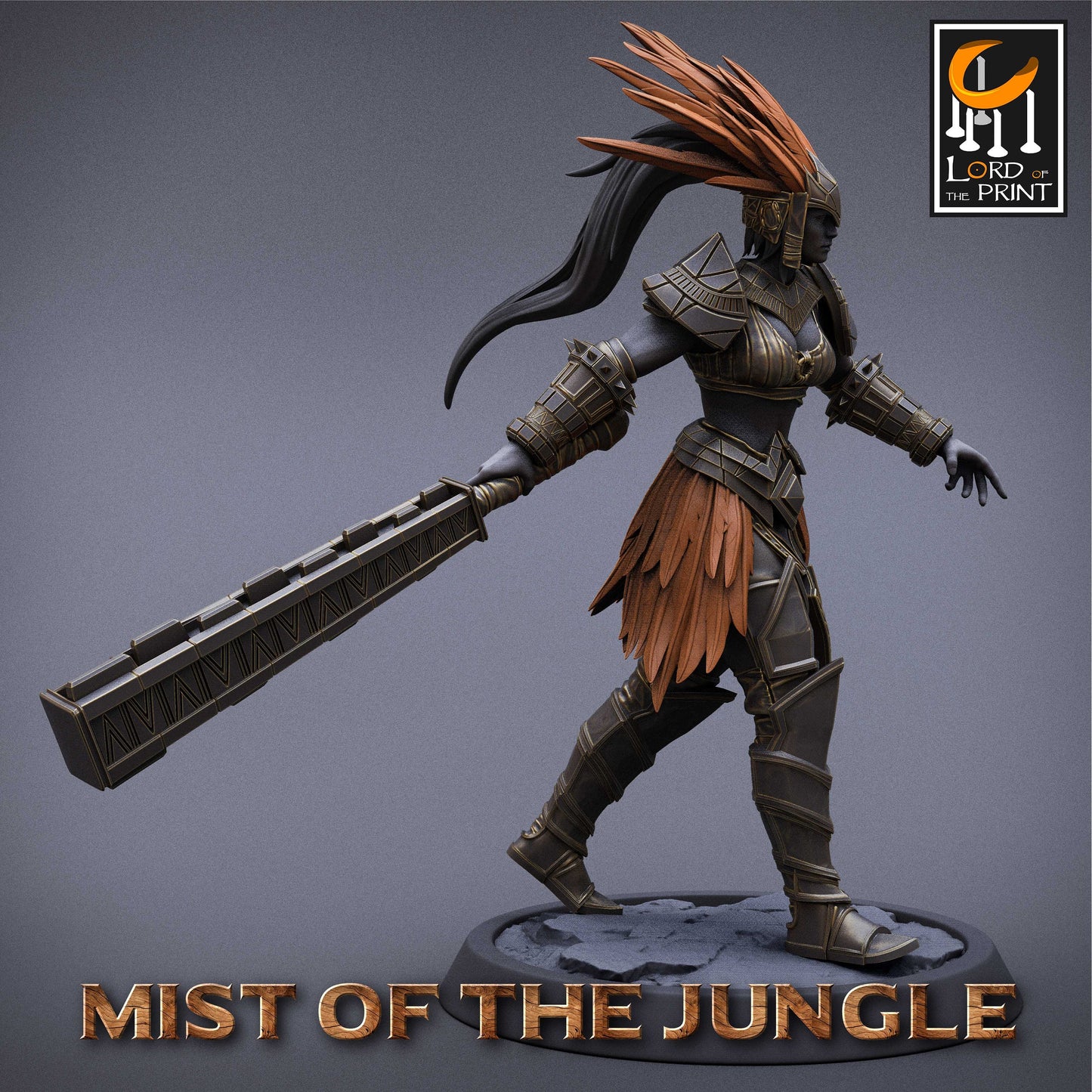 Amazon Heavy Mace | Amazon, Mist of the Jungle | TABLETOP SCALE | D&D TTRPG Miniature | Rescale Miniatures