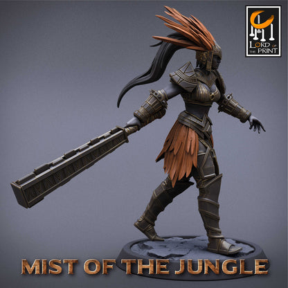Amazon Heavy Mace | Amazon, Mist of the Jungle | TABLETOP SCALE | D&D TTRPG Miniature | Rescale Miniatures