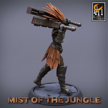 Amazon Heavy Mace | Amazon, Mist of the Jungle | TABLETOP SCALE | D&D TTRPG Miniature | Rescale Miniatures