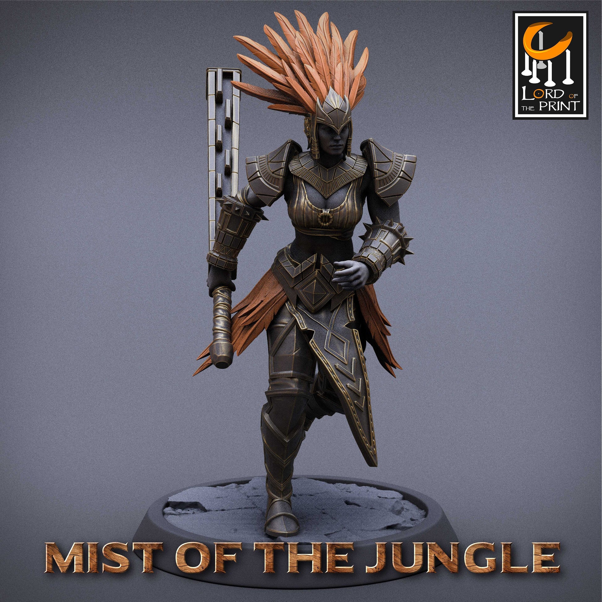 Amazon Heavy Mace | Amazon, Mist of the Jungle | TABLETOP SCALE | D&D TTRPG Miniature | Rescale Miniatures