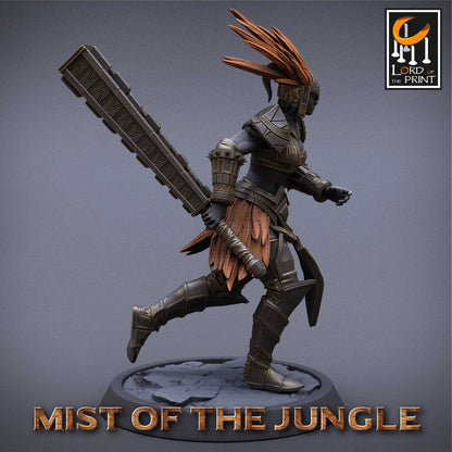 Amazon Heavy Mace | Amazon, Mist of the Jungle | TABLETOP SCALE | D&D TTRPG Miniature | Rescale Miniatures