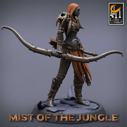 Amazon Light Bow | Amazon, Mist of the Jungle | TABLETOP SCALE | D&D TTRPG Miniature | Rescale Miniatures