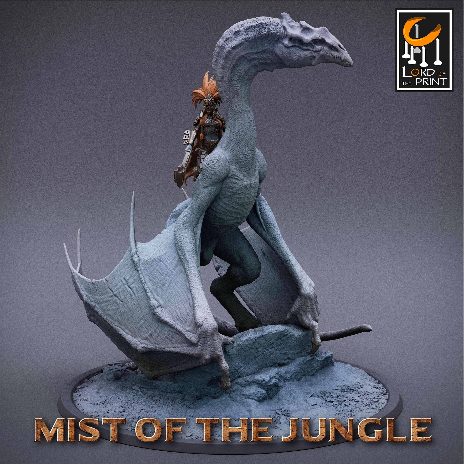 Amazon Protowyvern Mount | Amazon, Mist of the Jungle | TABLETOP SCALE | D&D TTRPG Miniature | Rescale Miniatures