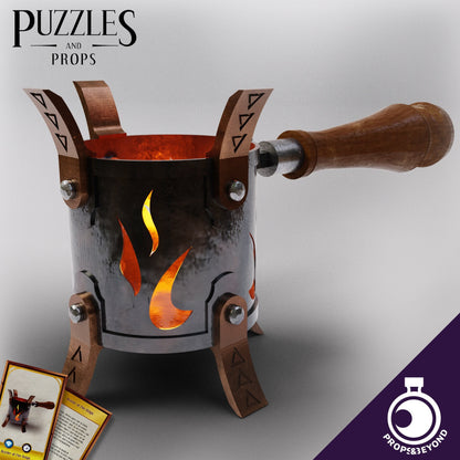 Brazier of Fire Reign | DnD TTRPG LARP Gaming Prop | Puzzles & Props