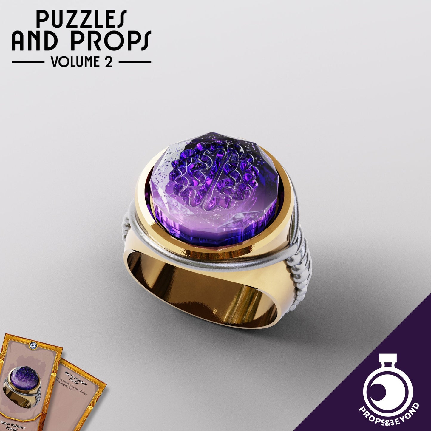 Rings of Resistance and Insert Case | DnD TTRPG LARP Gaming Prop | Puzzles & Props