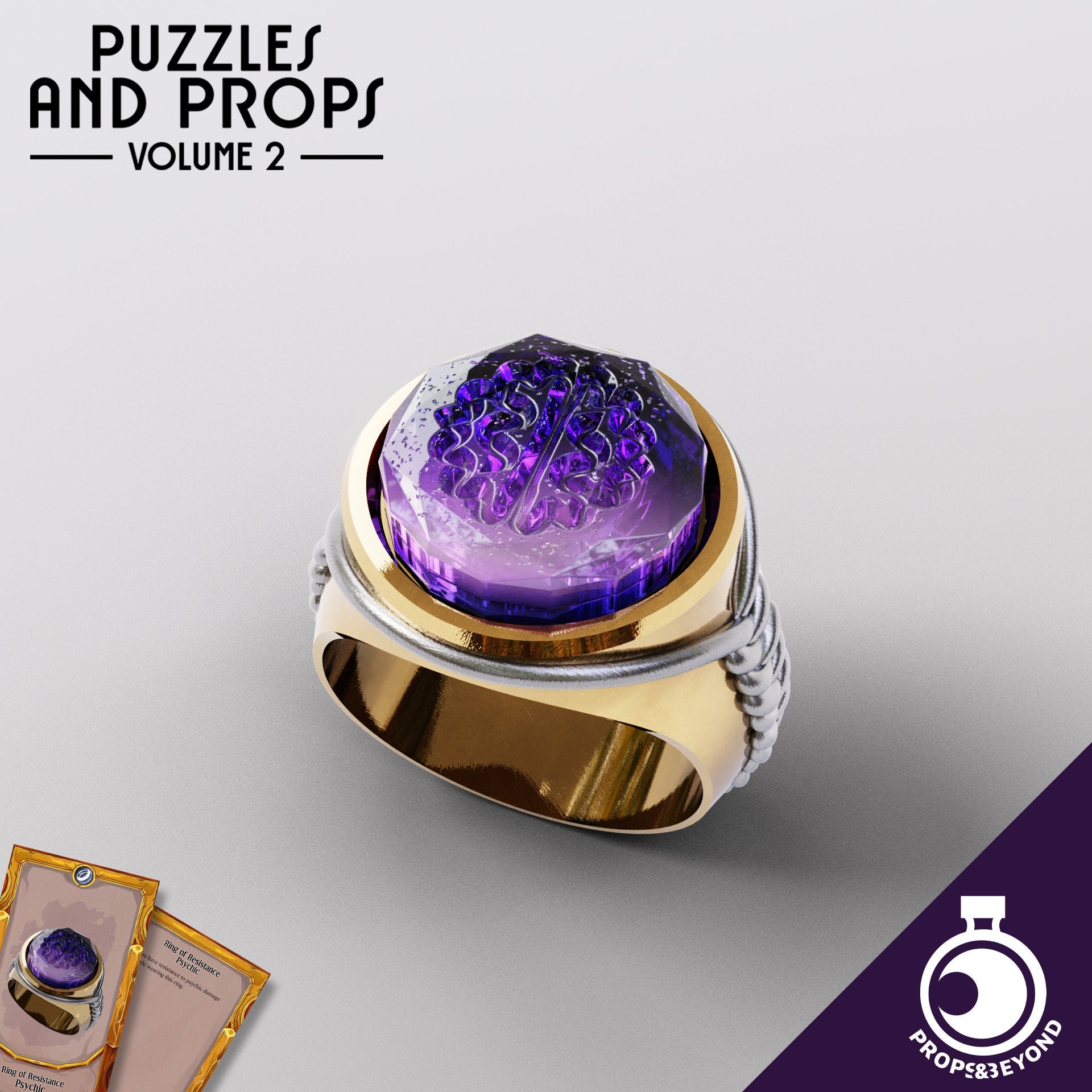 Rings of Resistance and Insert Case | DnD TTRPG LARP Gaming Prop | Puzzles & Props