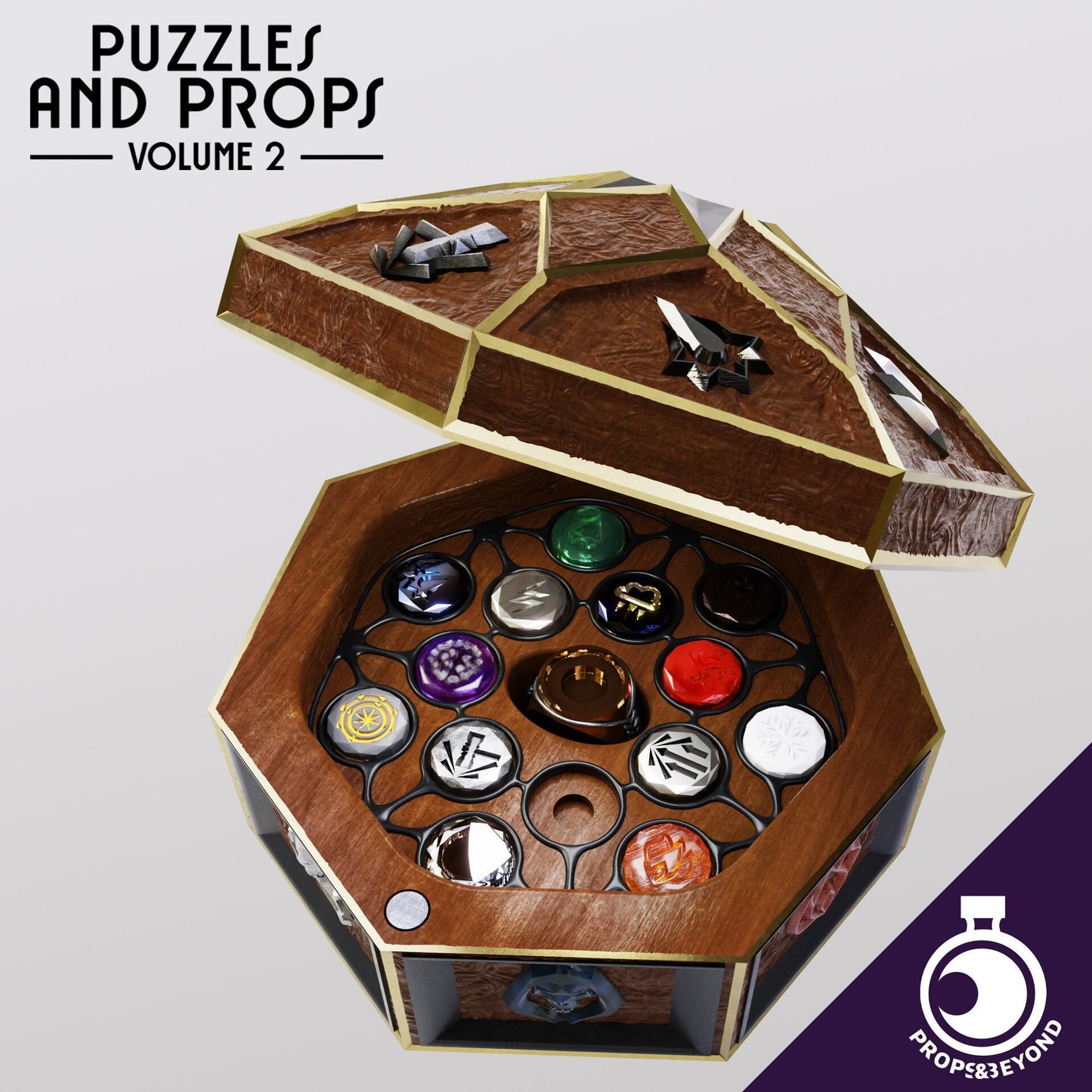 Rings of Resistance and Insert Case | DnD TTRPG LARP Gaming Prop | Puzzles & Props