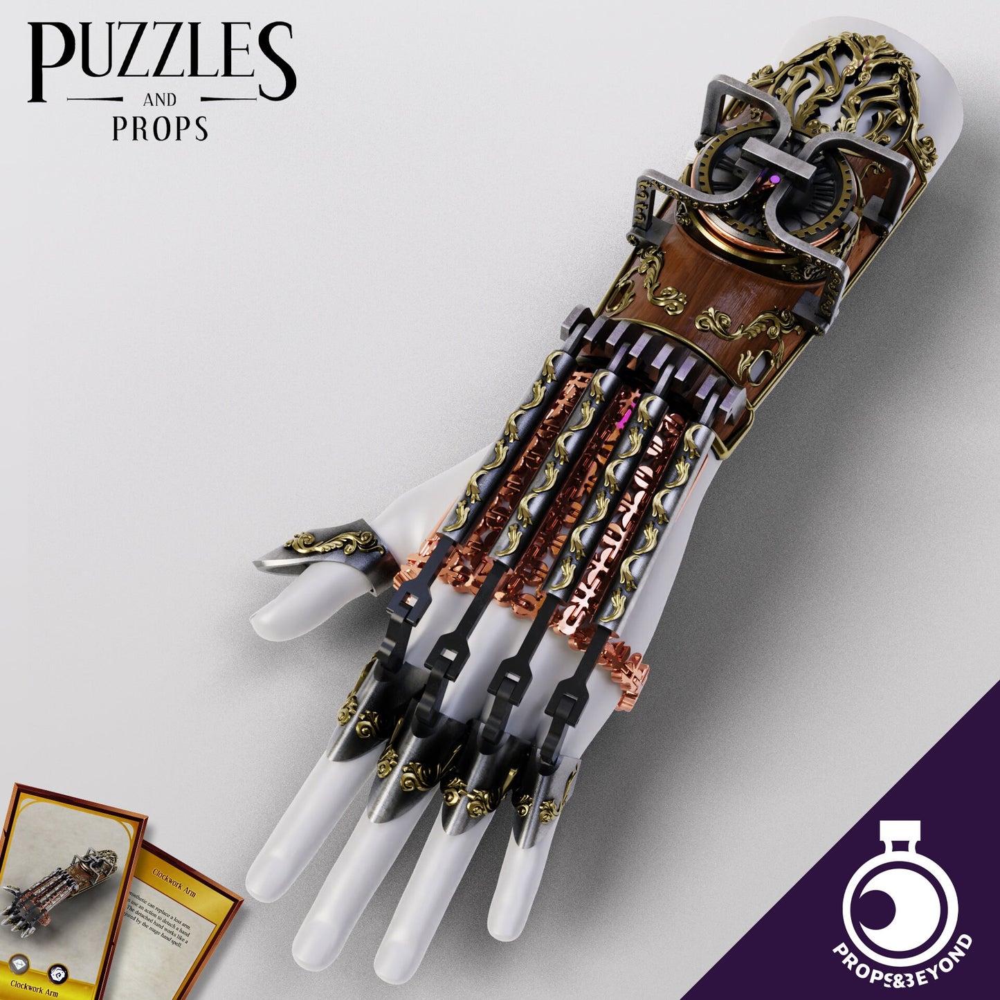 Clockwork Arm | TTRPG LARP Gaming Prop | Puzzles & Props