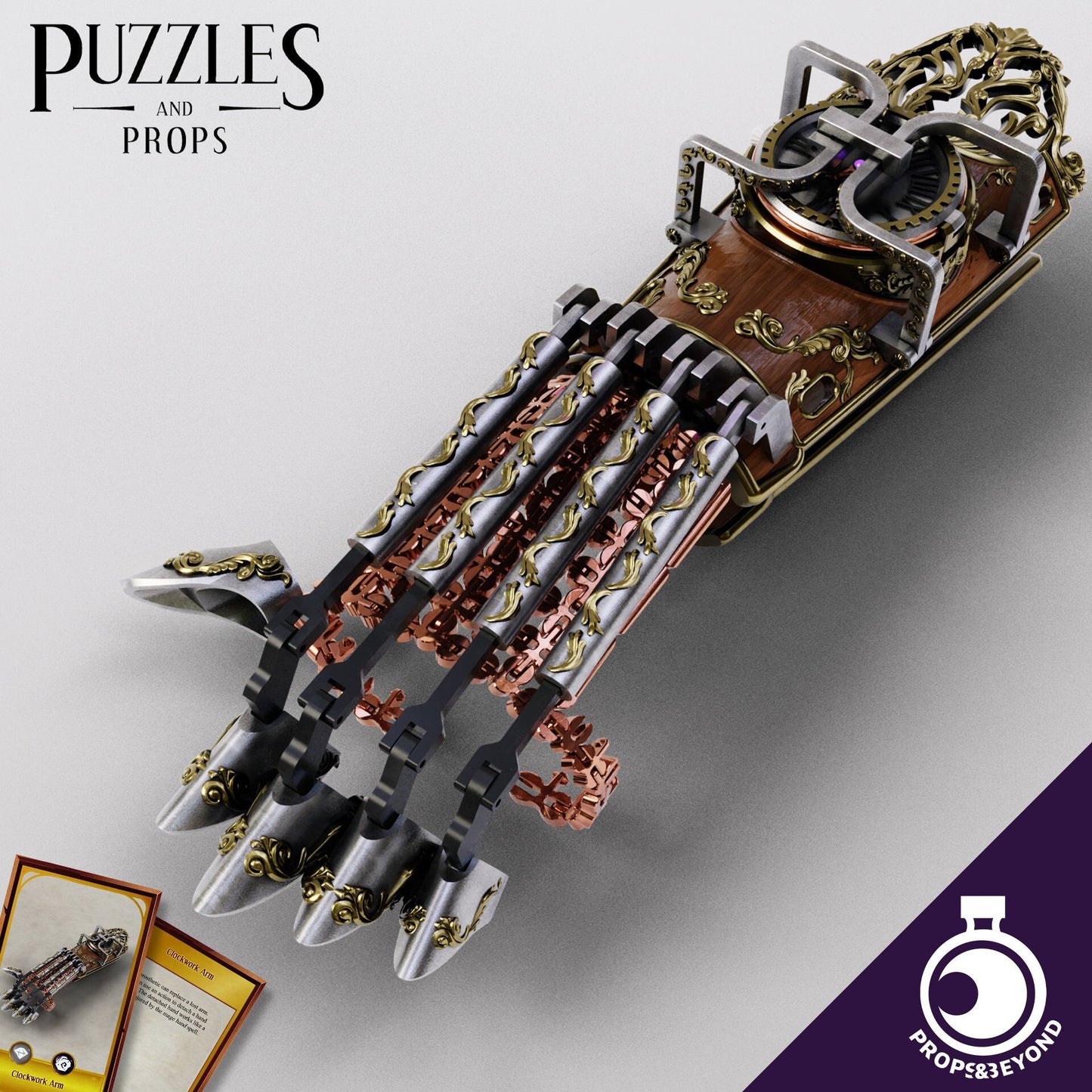 Clockwork Arm | TTRPG LARP Gaming Prop | Puzzles & Props