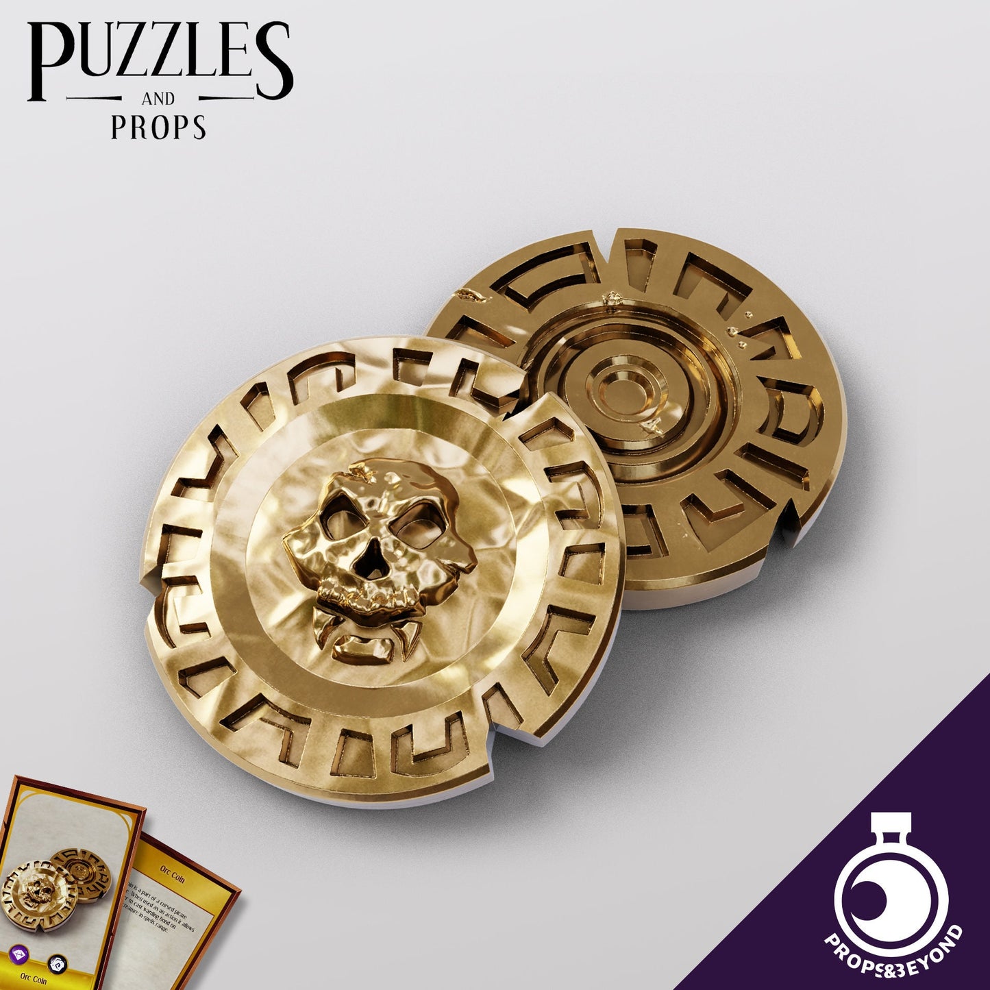 Orc Coin | DnD TTRPG LARP Gaming Prop | Puzzles & Props