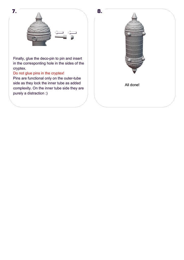 Cryptex | DnD TTRPG LARP Gaming Prop | Puzzles & Props