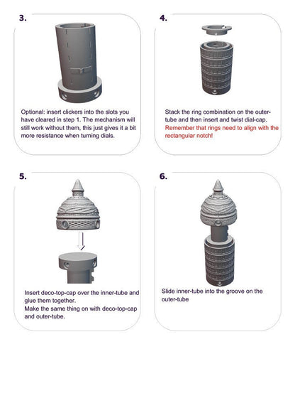 Cryptex | DnD TTRPG LARP Gaming Prop | Puzzles & Props