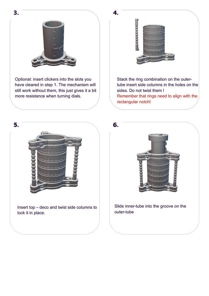 Cryptex | DnD TTRPG LARP Gaming Prop | Puzzles & Props